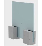 SD 11B Bracket with Side Cap System for Aluminum Glass Railing Installation, Premium Support Bracket for Balcony and Staircase, Durable Finish, Secure Fit for Modern Projects 